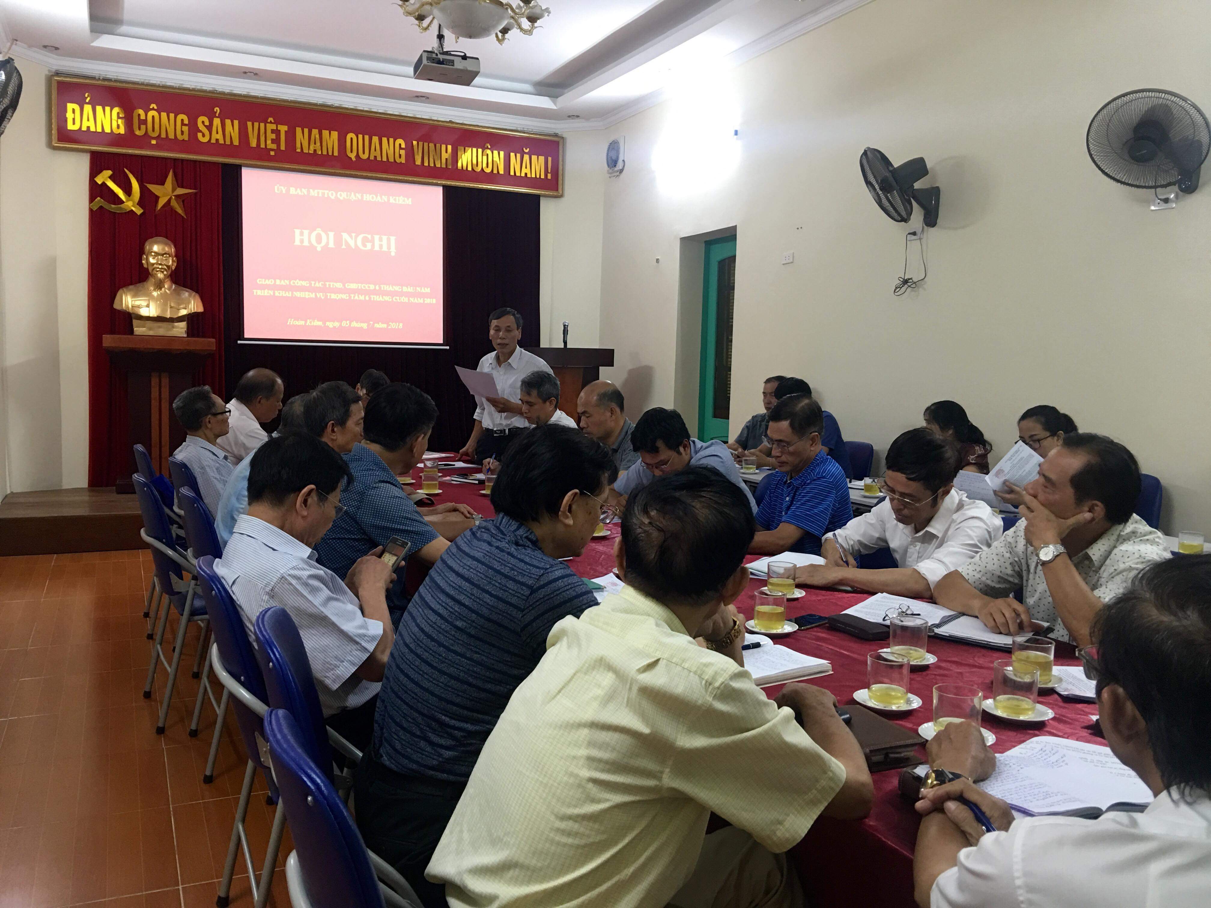 Hoàn Kiếm tổ chức hội nghị giao ban công tác Thanh tra nhân dân - Giám sát đầu tư của cộng đồng 6 tháng đầu năm năm 2018